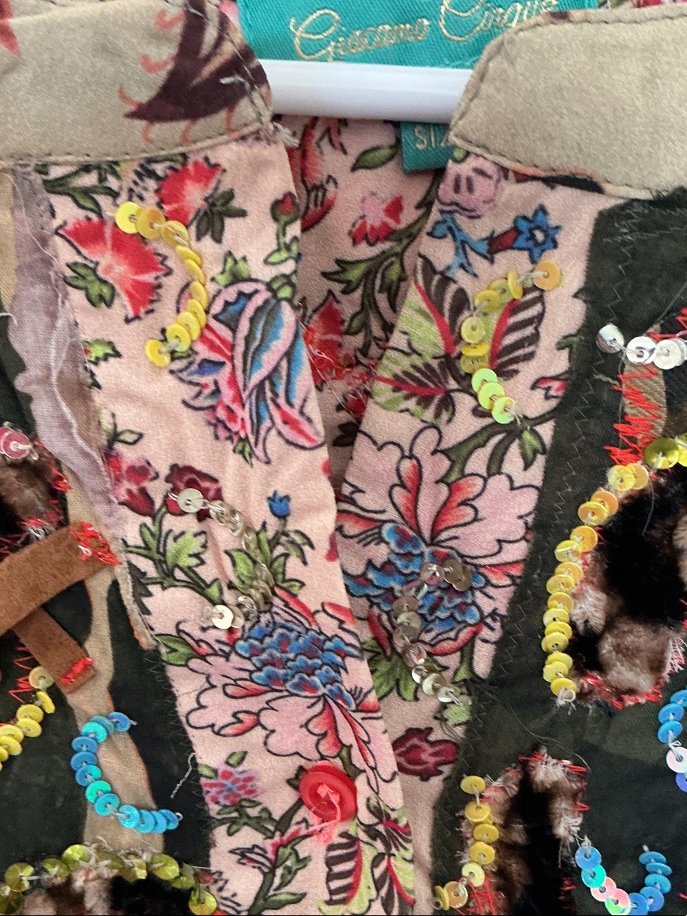 Antica Sartoria Floral Embellished Tunic - Pink Multi - Picture 10 of 11